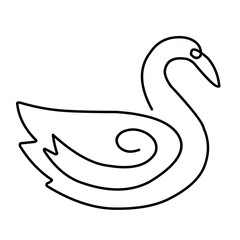 Swan Continuous Line Drawing 