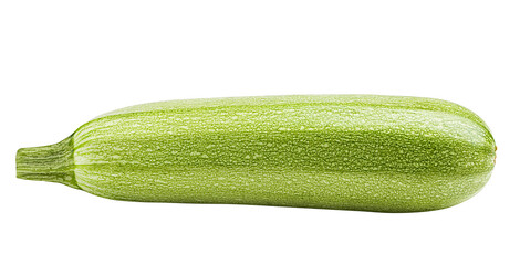 zucchini isolated on white background, full depth of field