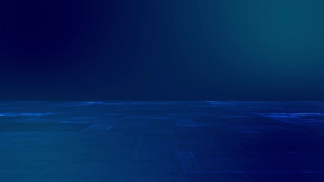 Ground Abstract perspective grid. Digital background in retro style. Cyber ​​​​landscape on blue background. 3d rendering. Blue Universe Retro Futuristic 80's Background 4K