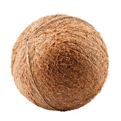 coconut, isolated on white background, full depth of field