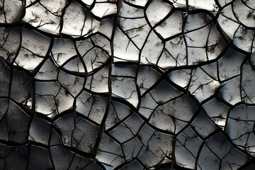 A close up of a cracked texture Generative AI 