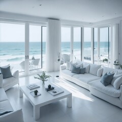 Fototapeta premium modern living room with furniture