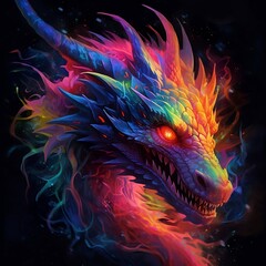 Beautiful high quality colorful dragon