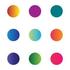 Creative Editable colorful gradient Shapes