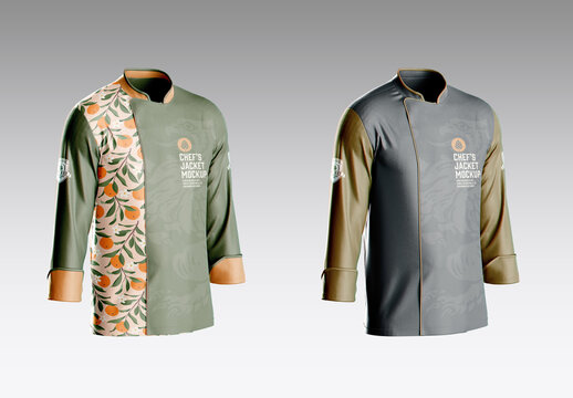 Men's Chef's Jacket Mockup
