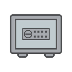 safe box, icon, vector, illustration, template, flat style, trendy, collection