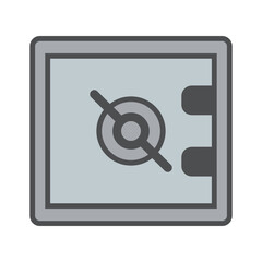 safe box, icon, vector, illustration, template, flat style, trendy, collection