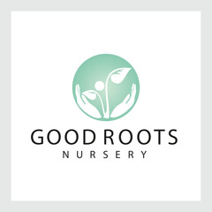 Green Hand Vector Logo Template. This logo that combine hand with green leaf that means healthy life, good for health company, green activist, charity organization, social community activities, etc.