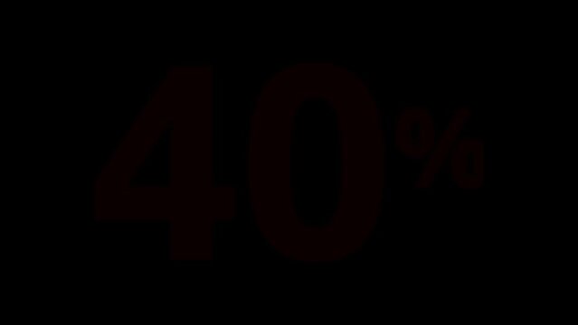 Animation of Discount text on black screen background. Suitable for promotion sale and etc. Sale, Discounts, Deals, Special Offers or black Friday event