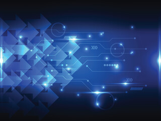 abstract blue power cyber digital technology futuristic background