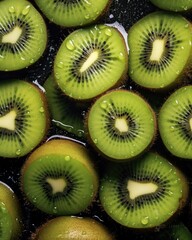 Fresh kiwis fullframe