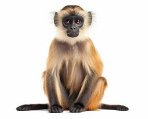 Obraz premium photo of langur isolated on white background. Generative AI
