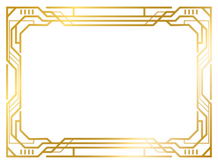 Art Deco frames collection vintage frame png transparent background