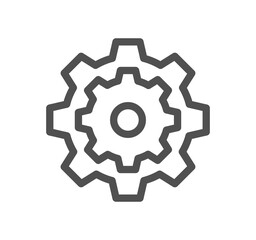 Obraz premium Gear related icon outline and linear symbol. 
