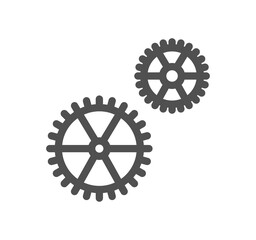 Gear related icon outline and linear symbol.	
