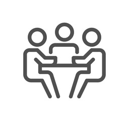 Teamwork related icon outline and linear symbol.