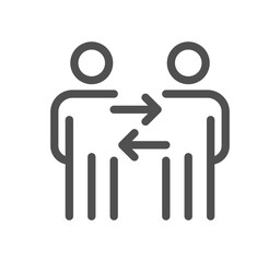 Teamwork related icon outline and linear symbol.