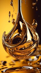 A drop of liquid gold.generative ai
