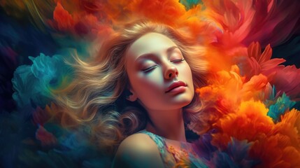 Obraz na płótnie Canvas Colorful fantasy dreams. Generative AI