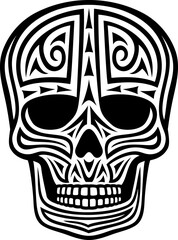 Skull in tattoo style PNG illustration