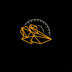 Stone Work Monoline Company Vector Logo