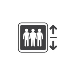 symbol of lift, elevator icon, vector art.