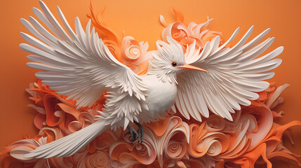 3d render illustration of a bird
