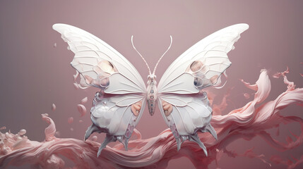 3d render illustration of a butterfly