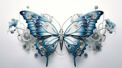 Fototapeta premium 3d render illustration of a butterfly