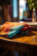 AI Generative. Add Elegance to Your Dining Experience with Our Beautifully Designed Reusable Cloth Napkins!