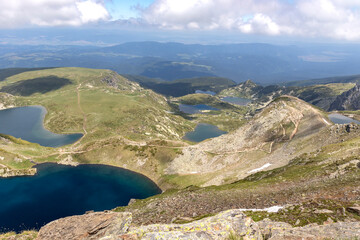 Fototapeta na wymiar Landscape of Rila Mountain around The Seven Rila Lakes, Bulgaria
