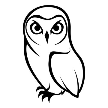 owl icon logo design