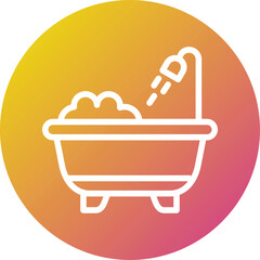 Bathtub Vector Icon Design Illustration