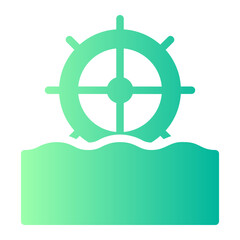 water mill gradient icon