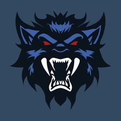 Angry Wolf Head Mascot