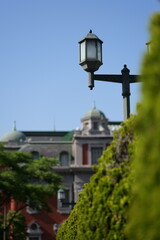 Fototapeta na wymiar 大阪中之島栴檀木橋の街灯