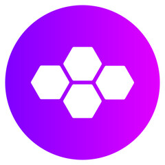 honeycomb gradient icon