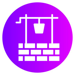 water well gradient icon