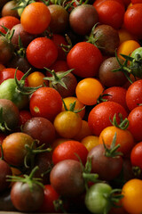 Mix of cherry tomatoes closeup