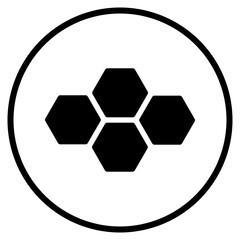 Fototapeta premium honeycomb glyph icon