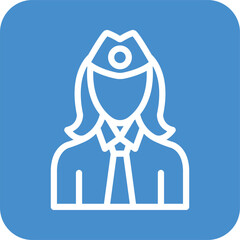 Air hostess Vector Icon Design Illustration