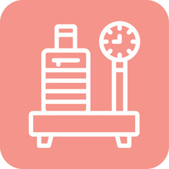 Luggage scale Vector Icon Design Illustration