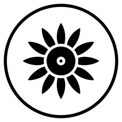 sunflower glyph icon