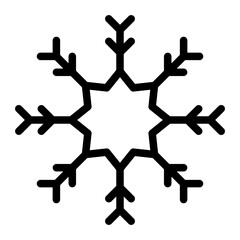 snowflake line icon