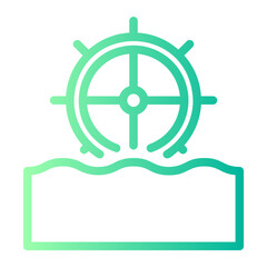 water mill gradient icon