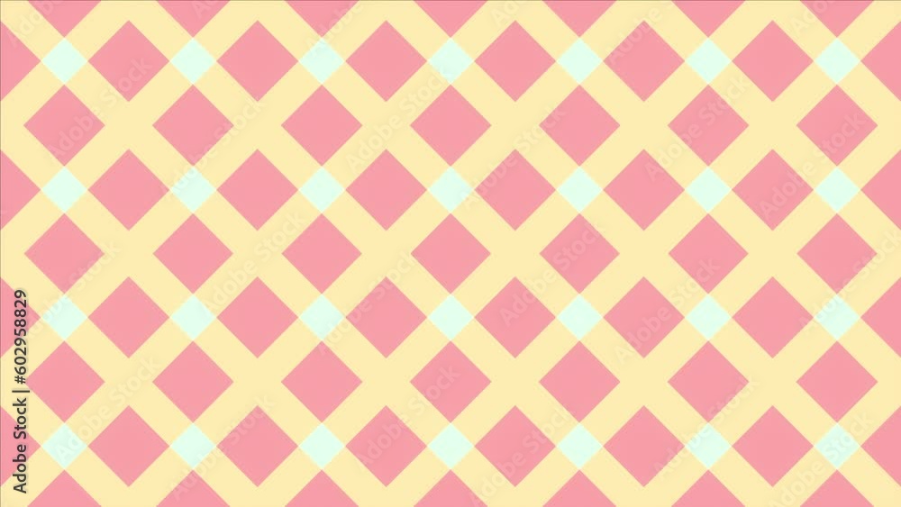 Aufkleber Pattern of simple geometric figures. 3d rendering loop animation background