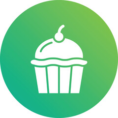Cupcake Vector Icon Design Illustration