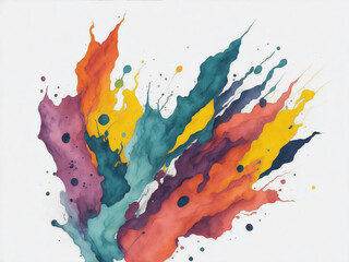Watercolor abstract splash. Background. Colorful painting. Texture. Generative AI
