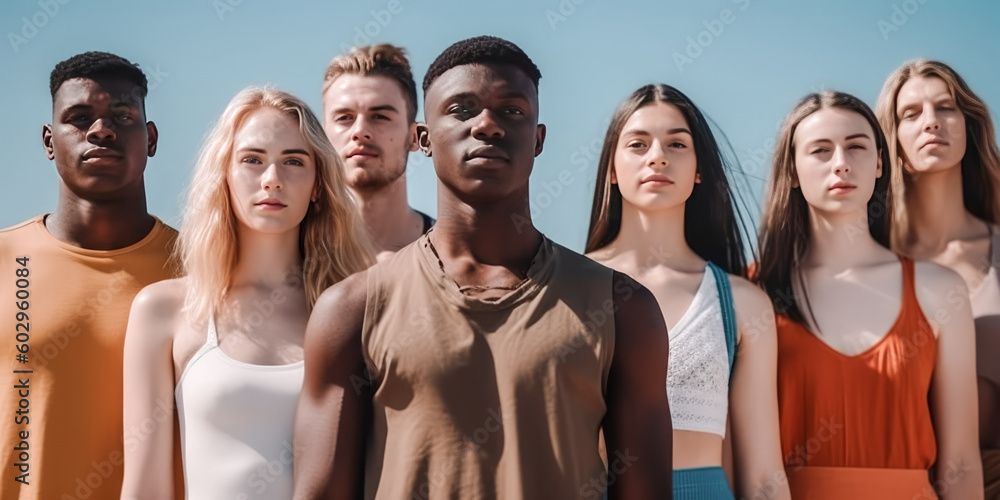 Aufkleber people of different appearances compared using generative ai - generative ai.\