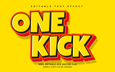 One kick editable text effect template